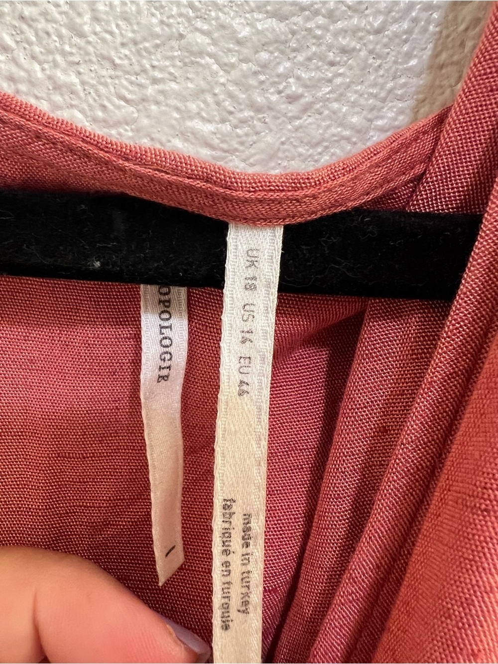 by Anthropologie NWT Wrap Mini Dress Size 14 Pink/Rose - Picture 4 of 5